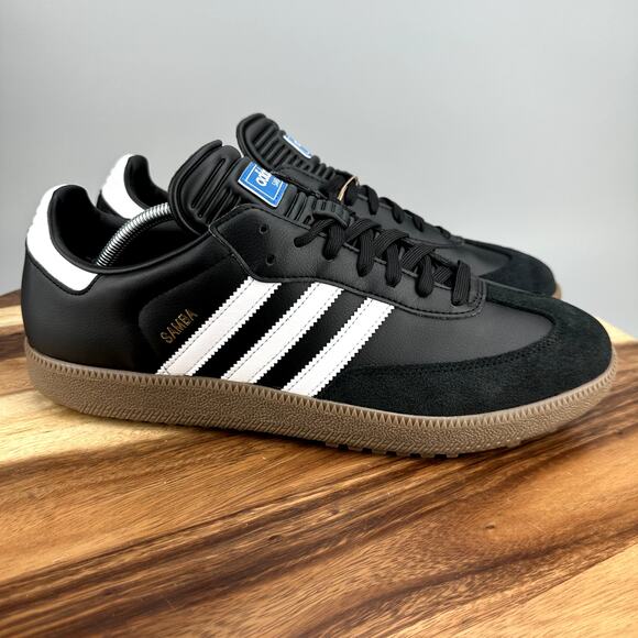 Adidas Original Samba Men's 12.5 IH5168 Black White Gum Spikeless Golfing Shoe